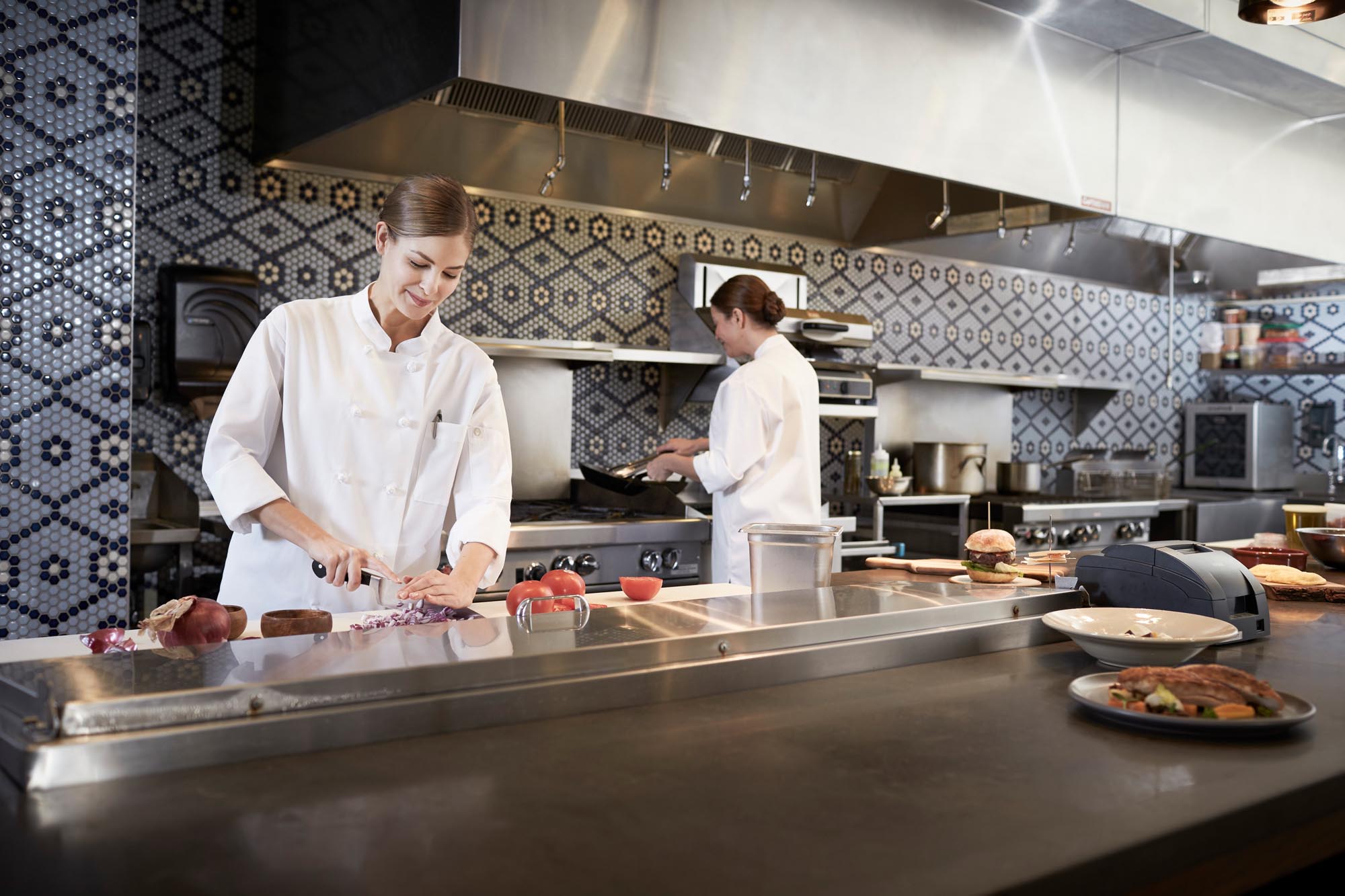 Chefs working in a kitchen