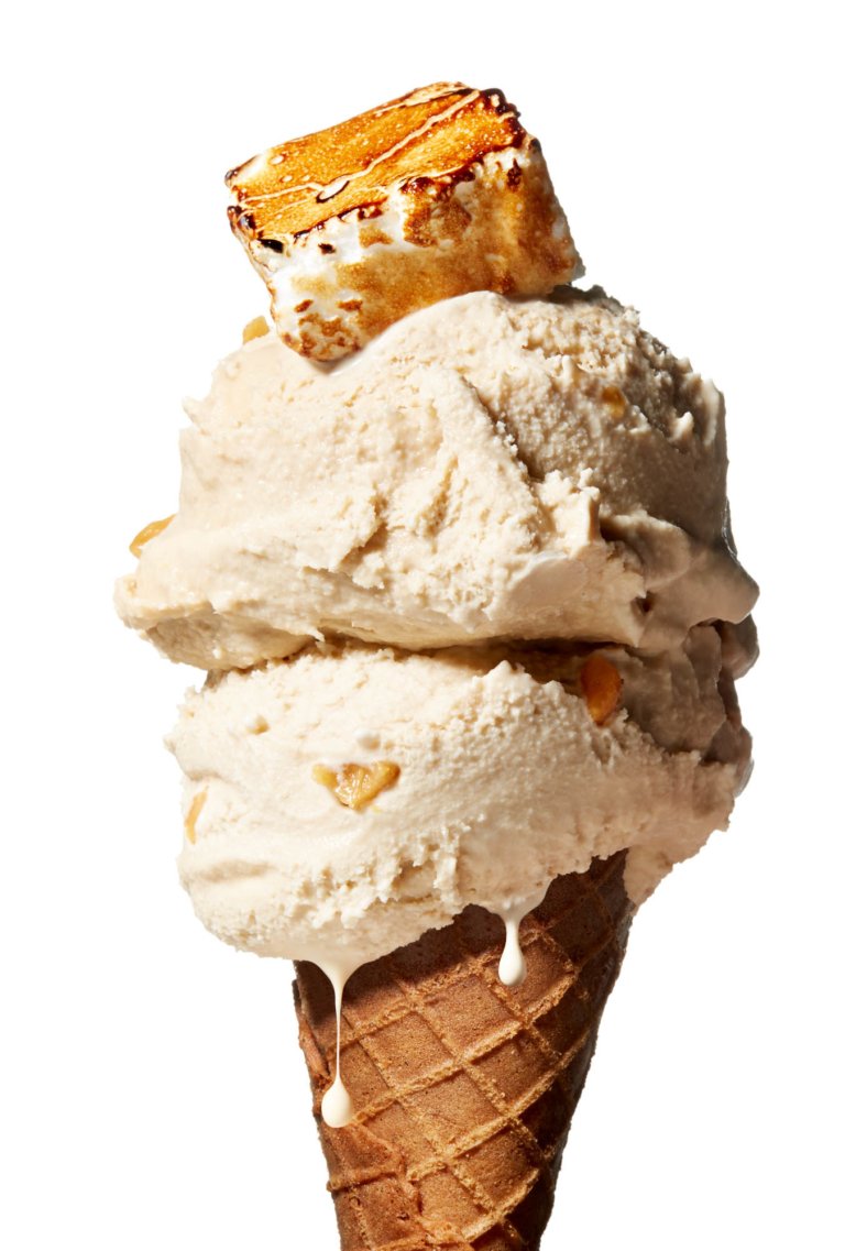 Ice cream cone food styling