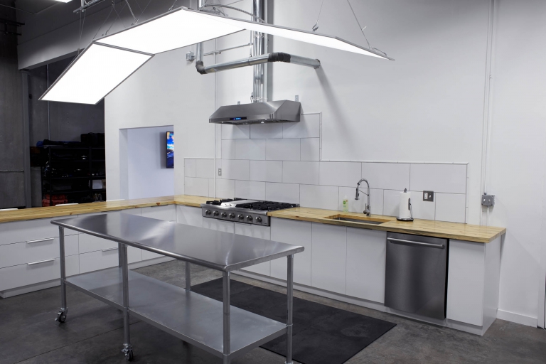 another alternate view of modern kitchen of OMS Photo's Golden Colorado photo studio