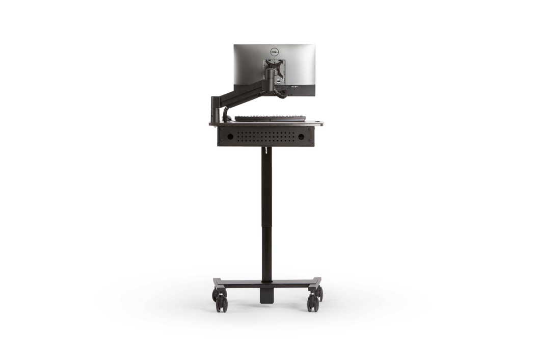 Back of medical computer desk on wheels - Denver product photographer
