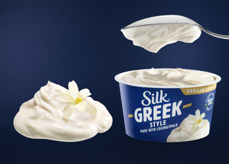 Food Photography - Delicious Silk Greek style made with coconut milk vanilla yogurt - shot 1