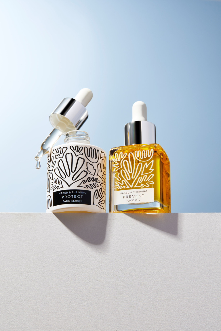 Naked and Thriving Protect skincare product photography