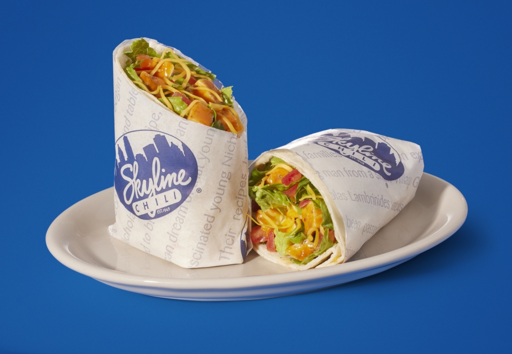 Skyline Chili Food Photography - chicken wrap - OMS photo Marci Rhodes