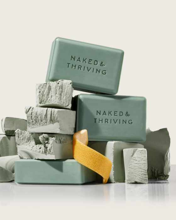 a pile of green soaps