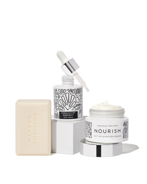 a group of white containers with white containers and a white box