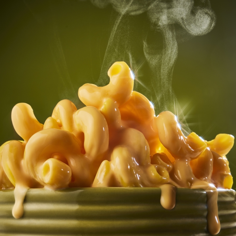 a bowl of macaroni and cheese
