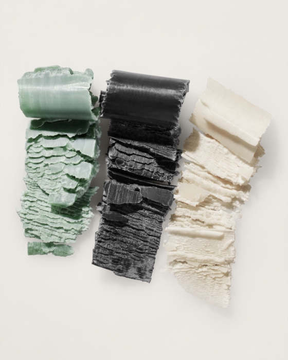 Close-up of Naked & Thriving natural soaps with rich textures, photographed by OMS Photography for commercial advertising use.