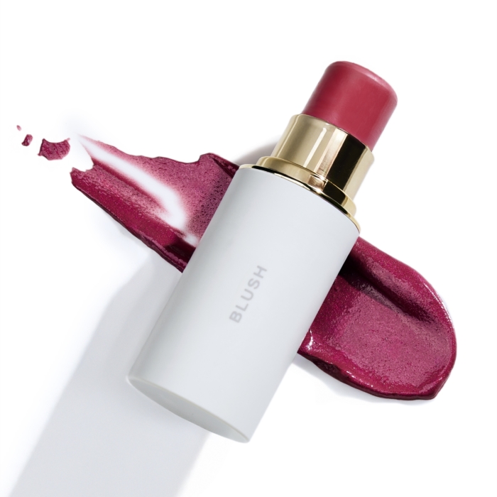 Cosmetic Product Swipe lipstick, blush, and product styled and photographed by beauty and cosmetics commercial photographer at OMS Photography
