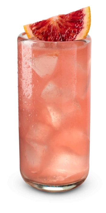 Cocktail photography, glass, on white, silhouette, flower, pink, grapefruit,