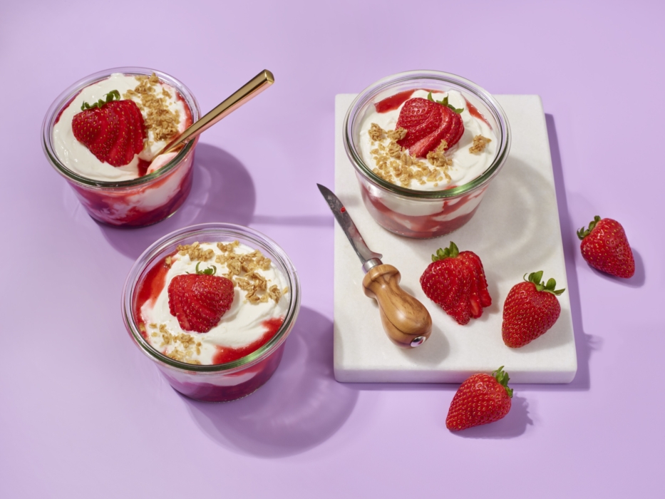 Strawberry, yogurt, 80 Acres, parfet