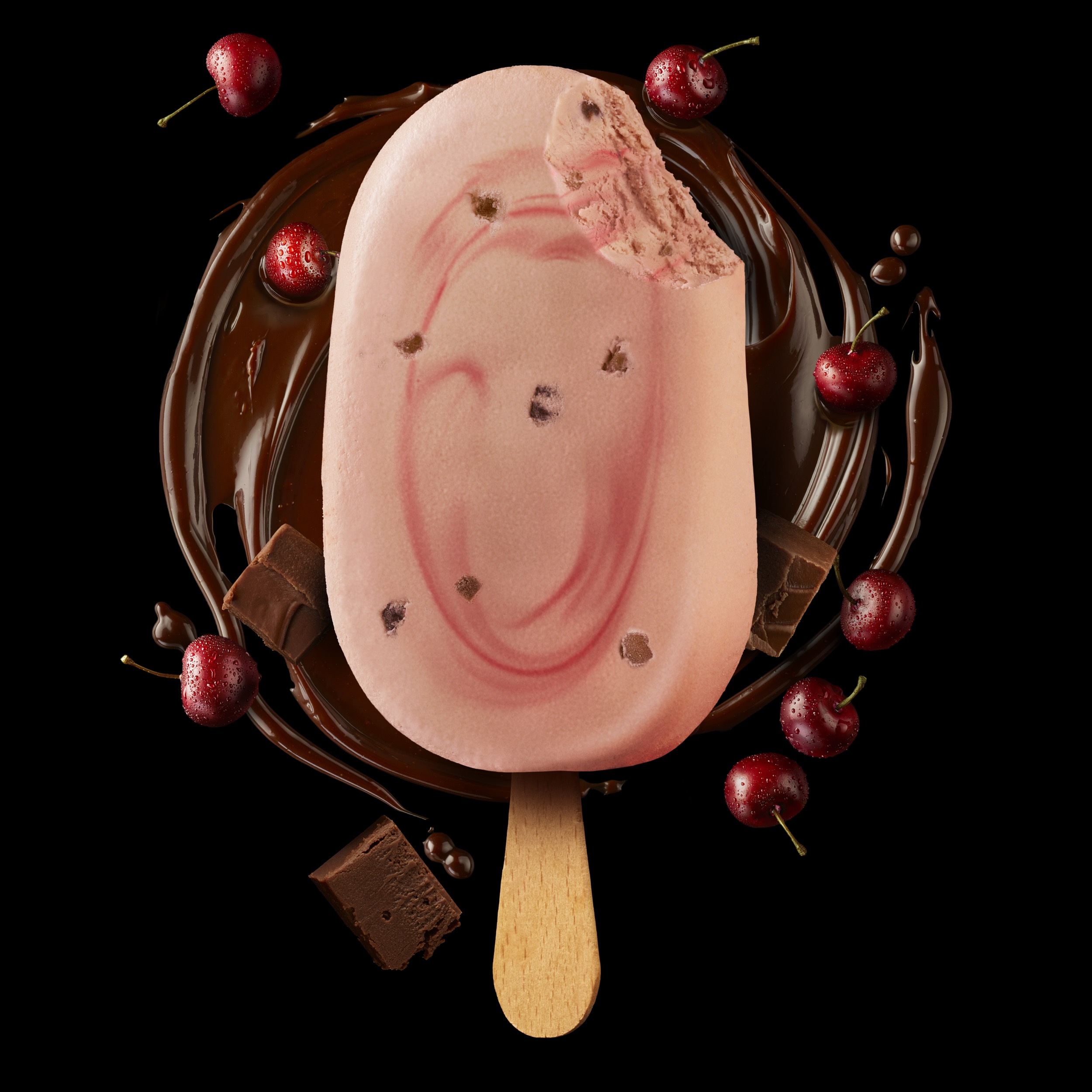 ice cream after retouching