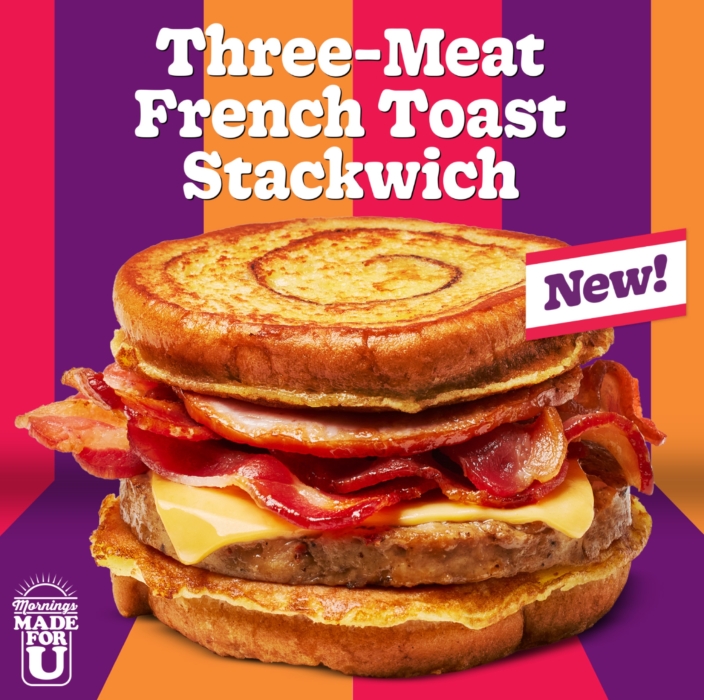 Three-Meat French Toast Breakfast Sandwich | QSR Food Photography