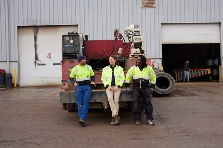 Workplace photography — workers in industrial setting