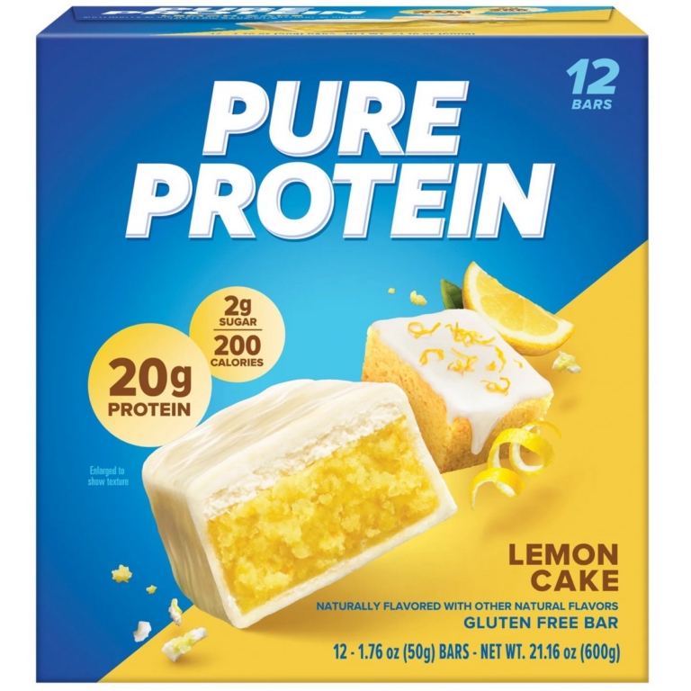 Pure Protein bar hero on white — commercial photography by OMS Photography
