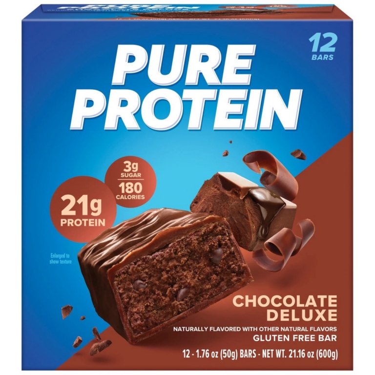 Pure Protein bar on white background — CPG product photography by OMS Photography